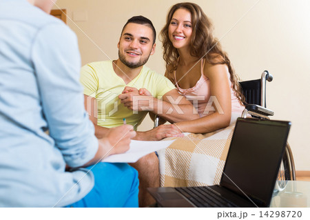 Social worker and invalid with husband Social worker and invalid with husband 14298720