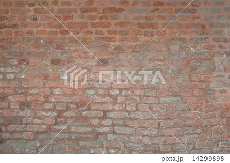 Old vintage orange red brick street rusty grunge wall texture background 14299898