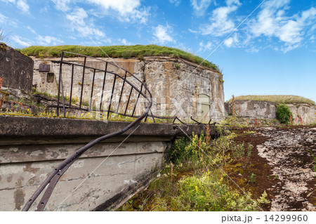 Old abandoned concrete bunkers from WW2 period 14299960