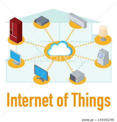 モノのインターネット Iot Internet Of Things イメージイラストのイラスト素材 14300246 Pixta