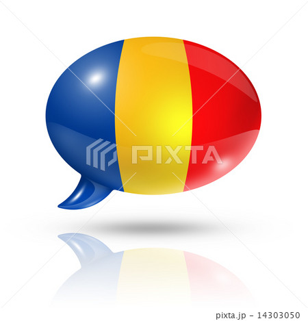 Chadian flag speech bubble 14303050