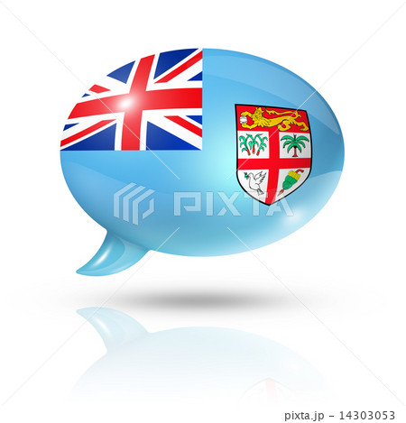 Fijian flag speech bubble 14303053