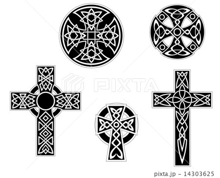 Set of vintage celtic crosses 14303625