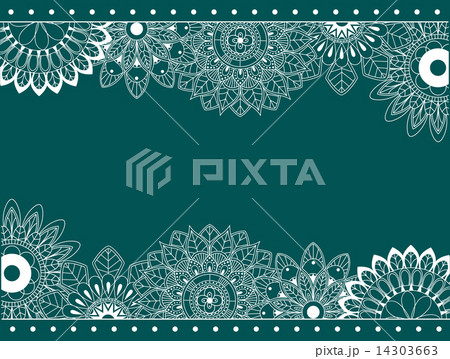 Border with abstract flowers Border with abstract flowers 14303663