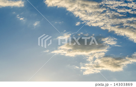 雲 夕日 夕焼け空 夕方 雲 夕日 夕焼け空 夕方 14303869