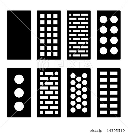 Different Type Bricks Icons Set. Vector Different Type Bricks Icons Set. Vector 14305510