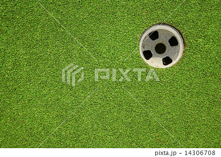golf hole on a field 14306708