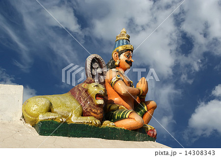 Traditional statues of gods and goddesses in the Hindu temple 14308343