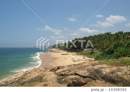 Ocean coast, Kerala, South India 14308392