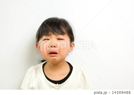 涙を流す女の子  14309488