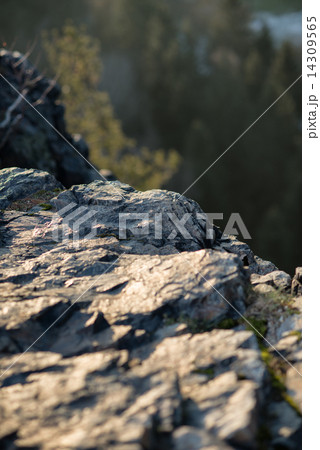 Rock at the mountain un sunset time 14309565