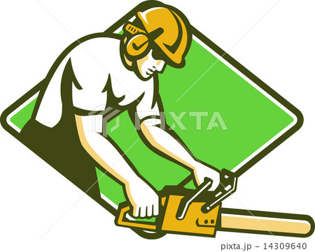 tree surgeon arborist lumberjack chainsaw 14309640