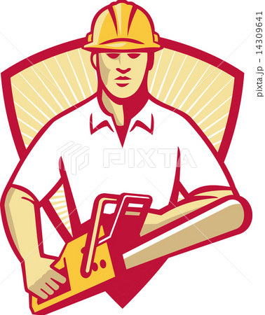 tree surgeon arborist gardener chainsaw 14309641