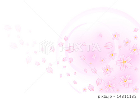 桜背景のイラスト素材