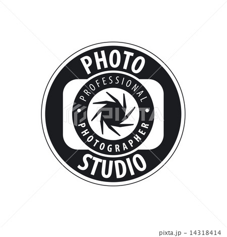 Round vector logo for studio photography 14318414