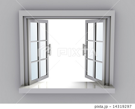 白い窓のイラスト素材
