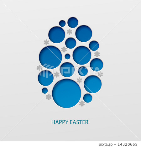 Happy Easter decorated paper egg. Vector illustration 14320665