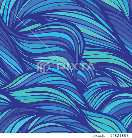 Wave doodling seamless pattern 14321398