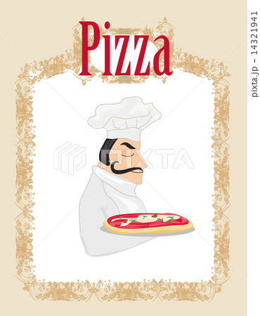 Pizza Menu with chef Template Pizza Menu with chef Template 14321941