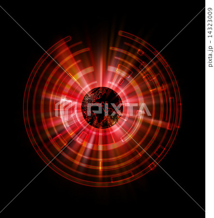 Red globe abstract 14323009