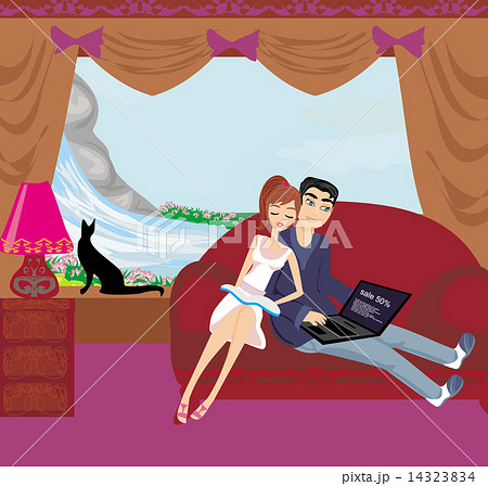 couple relaxing at home couple relaxing at home 14323834
