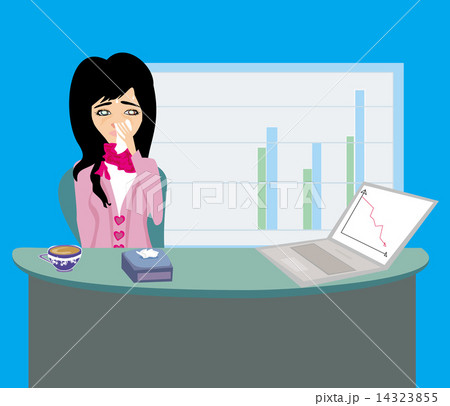 sick secretary working 14323855