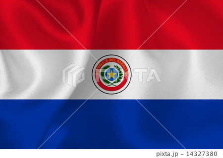 パラグアイ 国旗 旗のイラスト素材