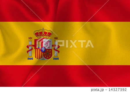 スペイン 国旗 旗のイラスト素材