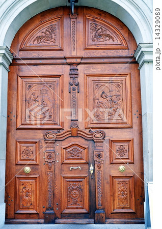 entrance of Saint  Gallen church in Switzerland 14329089