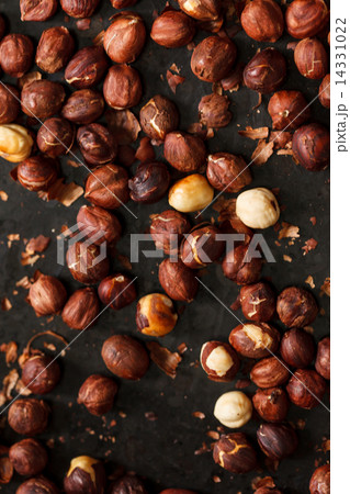 hazelnuts on the black board 14331022