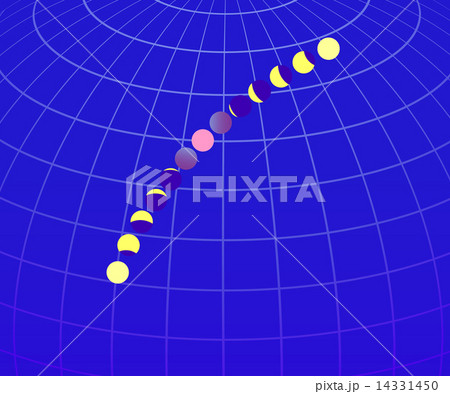 皆既月食 グリッド1のイラスト素材