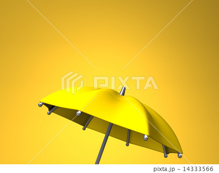 Yellow Umbrella On Yellow Text Space 14333566