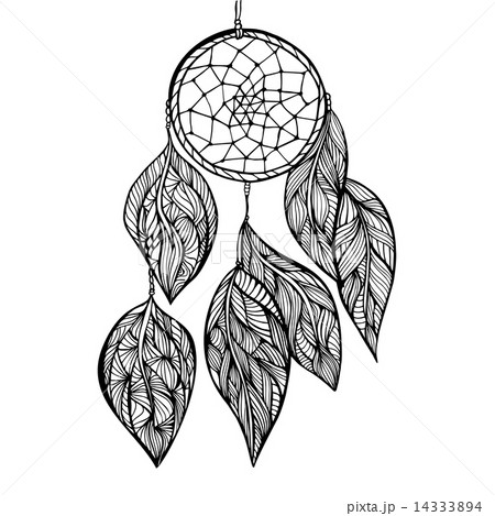 Dream Catcher Doodle Styleのイラスト素材 Dream Catcher Doodle Styleのイラスト素材