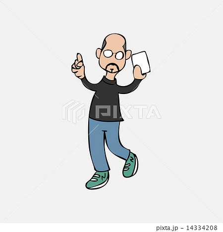 bald man in tutle t shirt 14334208