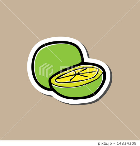 Lemon lime sticker drawing cartoon 14334309