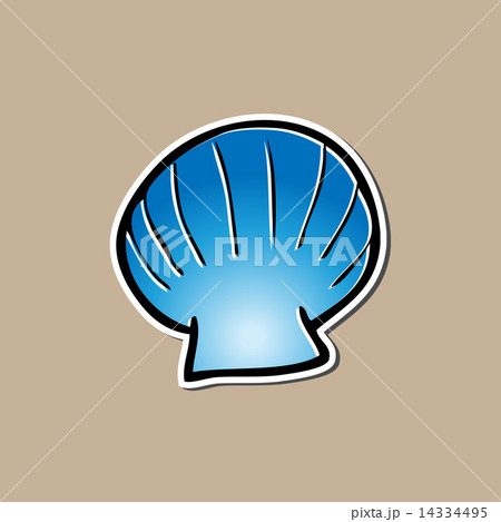Shell sticker drawing cartoon 14334495