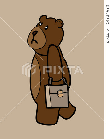Bussiness bear holding briefcase 14334638