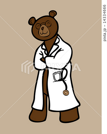 Doctor brown bear with stethoscope Doctor brown bear with stethoscope 14334666