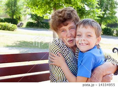Grandmother with grandchild Grandmother with grandchild 14334955
