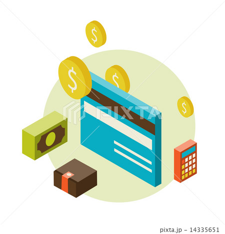 isometric style with a bank cards isometric style with a bank cards 14335651