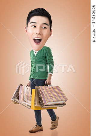 Funny shopping Asian guy Funny shopping Asian guy 14335656