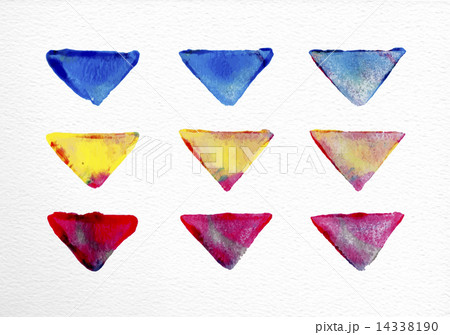 Watercolor triangle set hand drawn illustration Watercolor triangle set hand drawn illustration 14338190