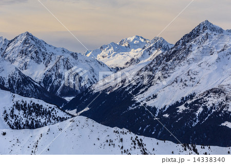 winter mountain landscape in Austria winter mountain landscape in Austria 14338340