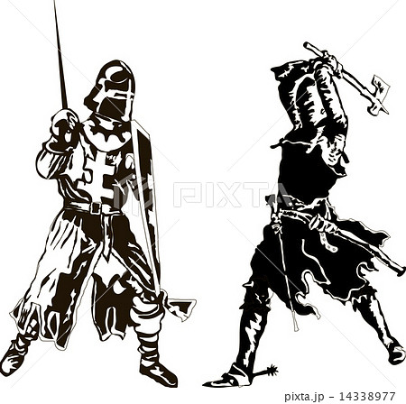 Two knights Templar Vector 14338977