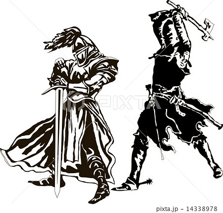 Two knights Templar Vector 14338978