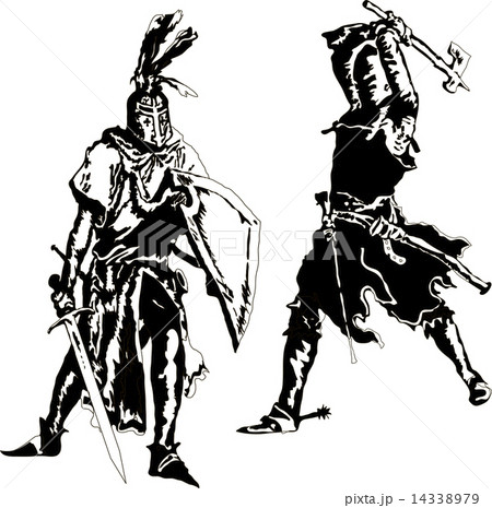 Two knights Templar Vector 14338979