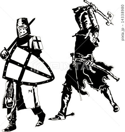 Two knights Templar Vector 14338980