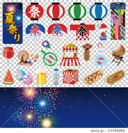 夏祭り アイコン 夏祭り アイコン 14340866