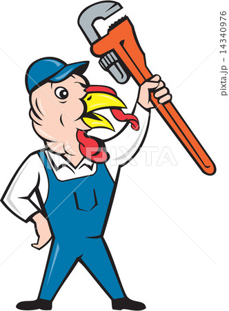 Turkey Plumber Monkey Wrench Cartoon Turkey Plumber Monkey Wrench Cartoon 14340976