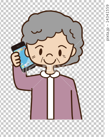 高齢者とスマートフォン 14341559